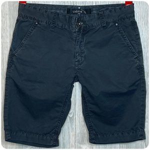 UNION Bermuda Shorts Black Cotton with Pockets Size 31